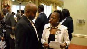 Chamber President Paul Nunnally and board member Verdenia Baker.