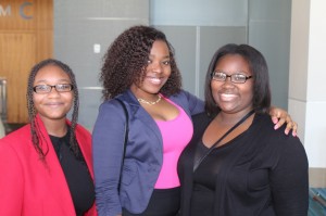 Brianna Elliot, Joanna Joseph and Breanna Moore at the annual MLK event.